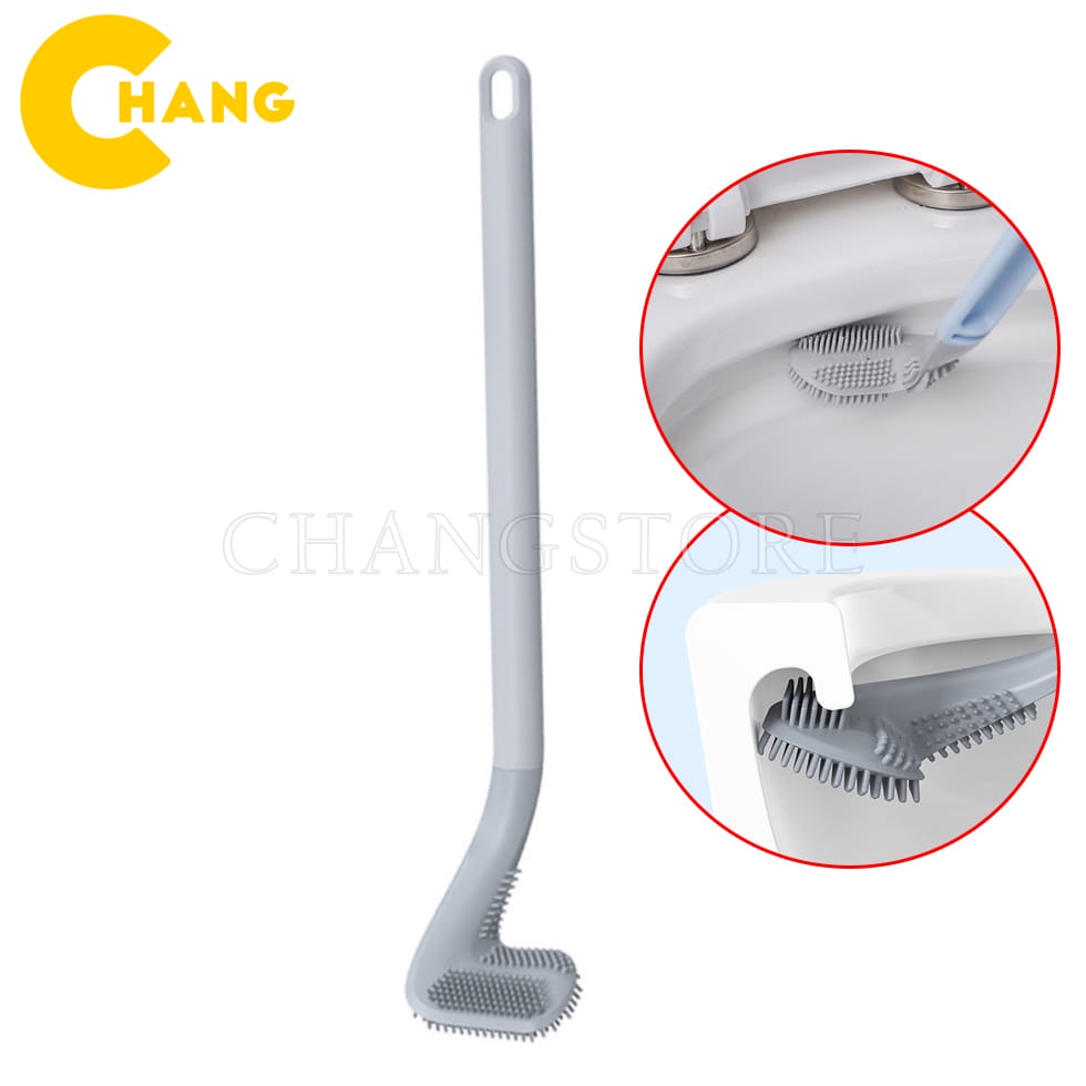 Chổi cọ Toilet Silicon thông minh 2021, đầu thuôn nhỏ dễ dàng cọ sạch, chống xước bồn cầu