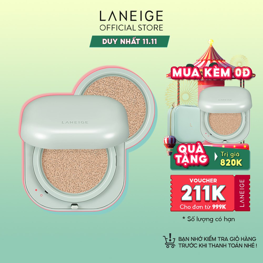 [Mã FMCGMALL -8% đơn 250K] Phấn Nước Che Phủ Mịn Lì 24H LANEIGE NEO Cushion Matte 15gx2