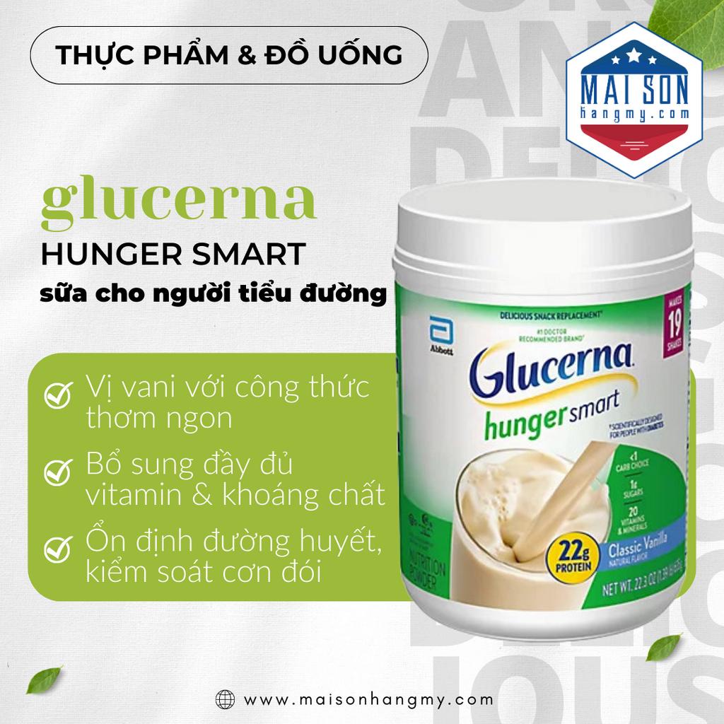 SỮA BỘT DÀNH CHO NGƯỜI TIỂU ĐƯỜNG GLUCERNA HUNGER SMART  - Hàng Nhập USA Chính Hãng