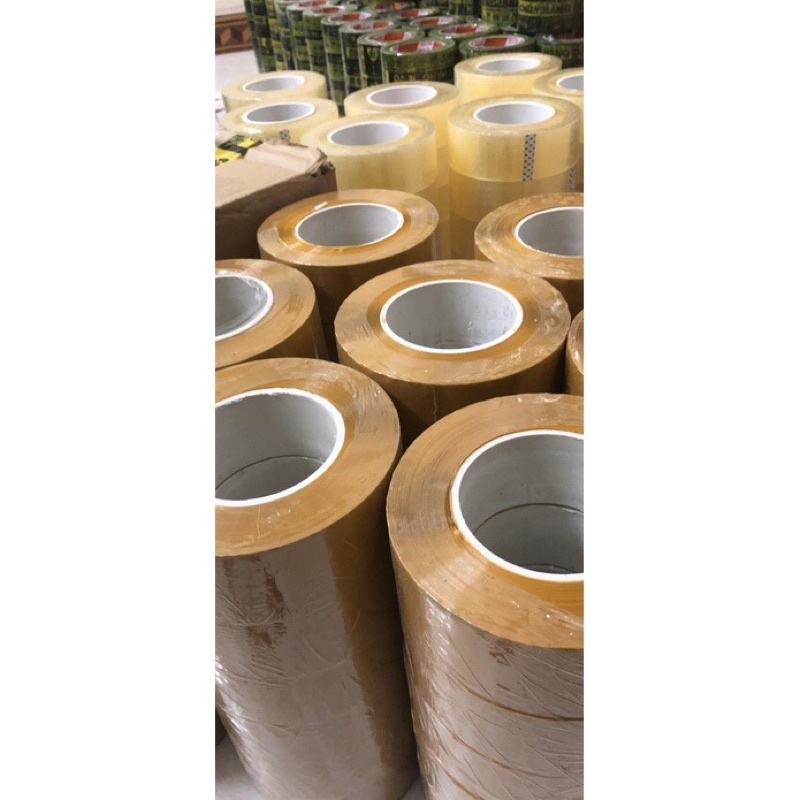 Lẻ 1 cuộn băng dính vàng đục đóng hàng dính  siêu chắc bản 5*2cm