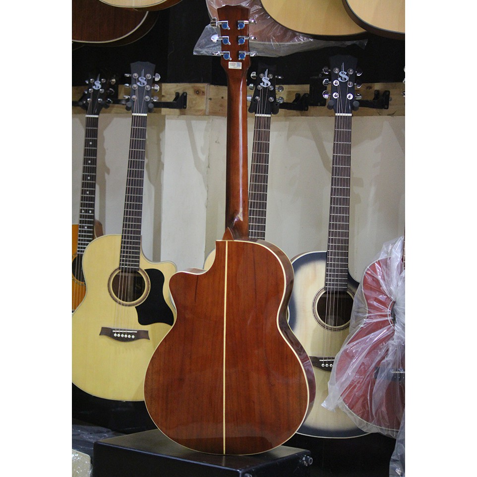 Đàn guitar acoustic gỗ thịt có ty có EQ kết nối loa chính hãng S Việt mã ESAC20