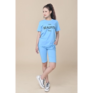 Đồ bộ thun coton nữ,sét bộ lững ngố in chữ BUEFUTY dể thương thời trang mới BL10