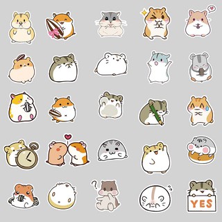 Set 50 miếng dán hình chuột hamster dễ thương