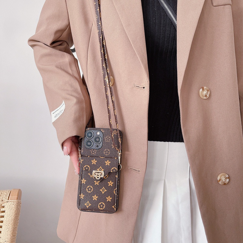 Ốp Điện Thoại Ví Có Ngăn Đựng Thẻ Và Dây Đeo Chéo Cho Samsung A52 A32 A22 S22 5G Plus Ultra S20 S21 S30 A73 A33 A13 A53 A51 A71 Note20