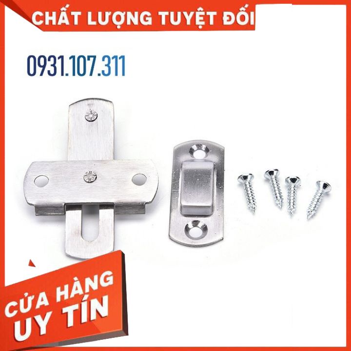 Then khóa cửa, chốt khóa cửa vật liệu bằng thép không gỉ K02 bền bỉ và chắc chắn.