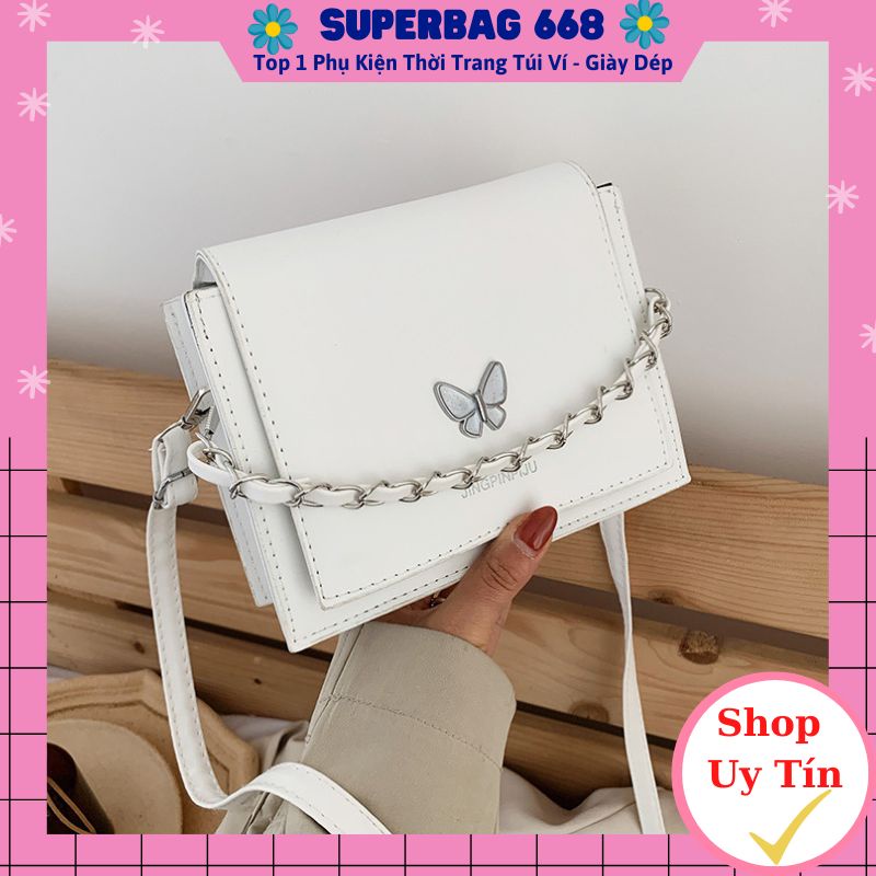 Túi Xách Nữ Kẹp Nách Xách Tay Họa Tiết Con Bướm Xinh Tiểu Thư Đẹp Chuẩn Superbag668 229
