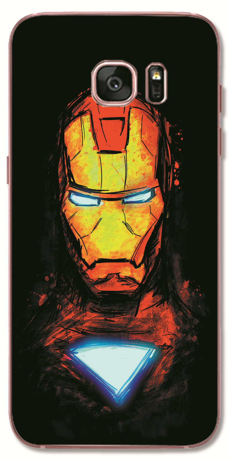 Ốp điện thoại silicon TPU mềm hình Iron man Graffiti cho Samsung Galaxy S8 Plus / Note 4 5 3 2 N7100 N9000