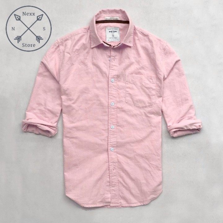 Áo sơ mi nam dài tay công sở trắng Nexx&Dee vải oxford denim cao cấp cực đẹp NS012 | BigBuy360 - bigbuy360.vn