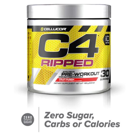 C.4 Ripped Pre Workout Cellucor Thực Phẩm Bổ Sung Tăng Sức Mạnh Tập Luyện, Đốt Mỡ Cắt Nét Cơ Bắp (30 Lần Dùng)