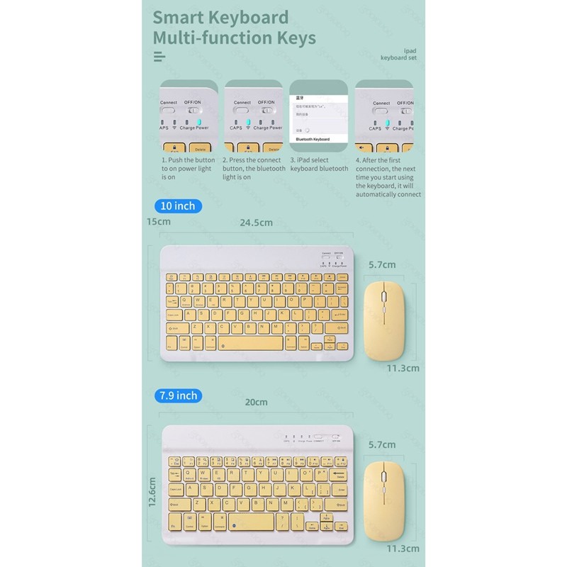 Ốp Lưng Có Bàn Phím Bluetooth Không Dây Cho 9.7 iPad 10.2 9th Air iPad