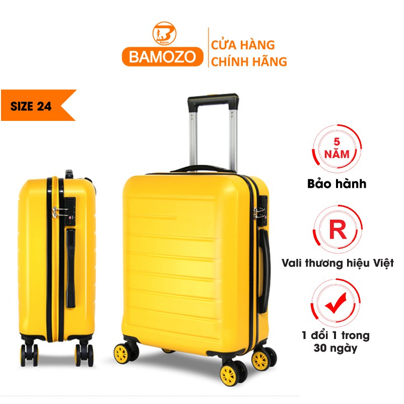 Vali du lịch Bamozo 8818 Size 24inch - Nhựa Cao Cấp- Chống Va Đập-Size ký gửi