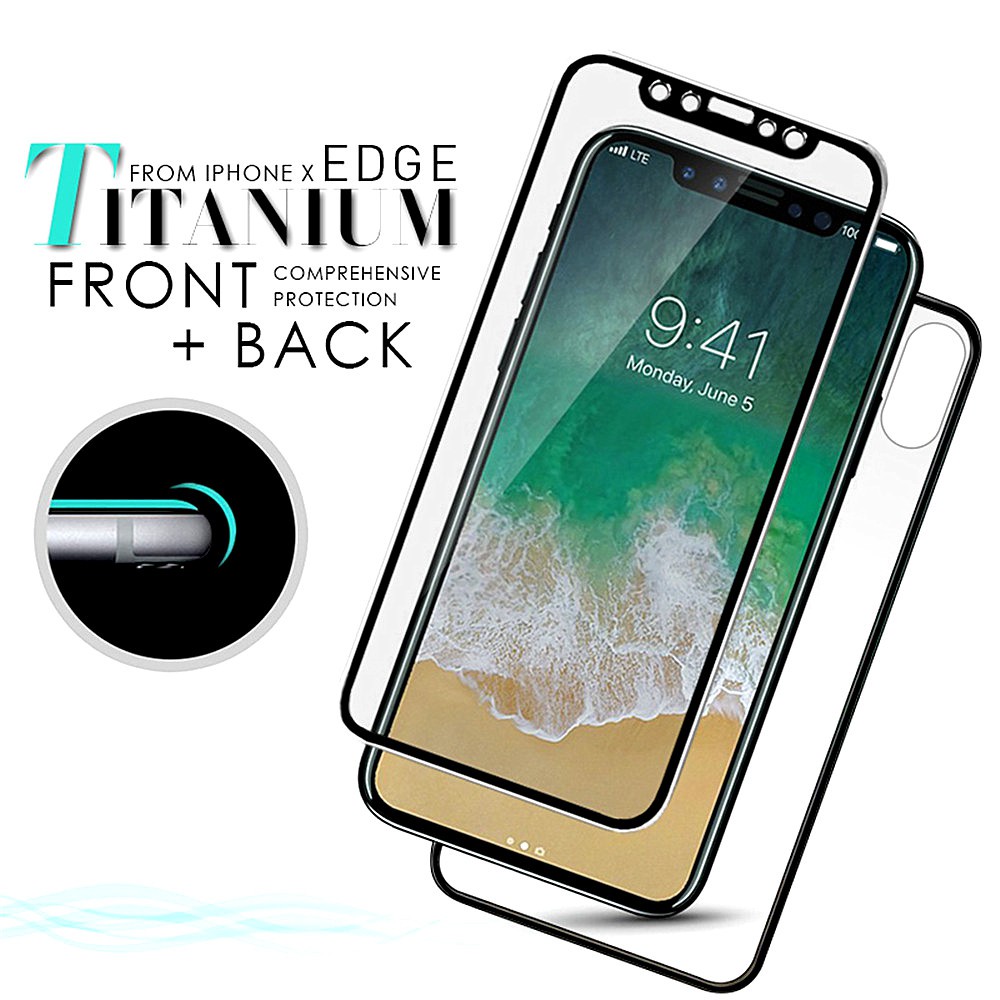 Miếng Dán Kính Cường Lực Trước Và Sau Viền Kim Loại Cho iPhone11/11 Pro/Pro Max/Xs Max/XR/X/8Plus/7/6