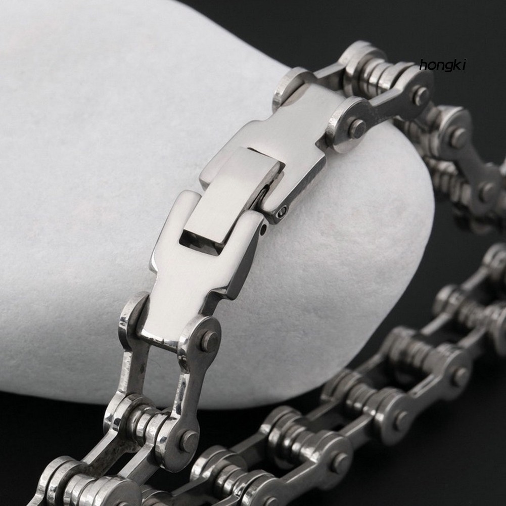 Vòng Tay Mắt Xích Bằng Thép Titan Phong Cách Cổ Điển Cho Nam