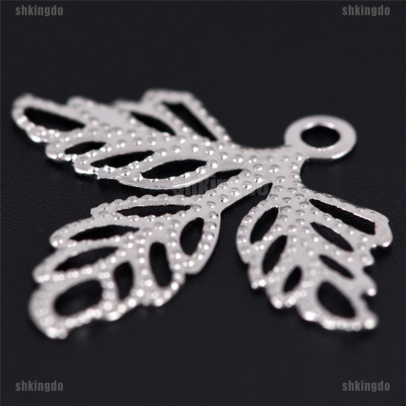 Set 100 phụ kiện hình lá đẹp mắt dùng làm vòng trang sức thủ công