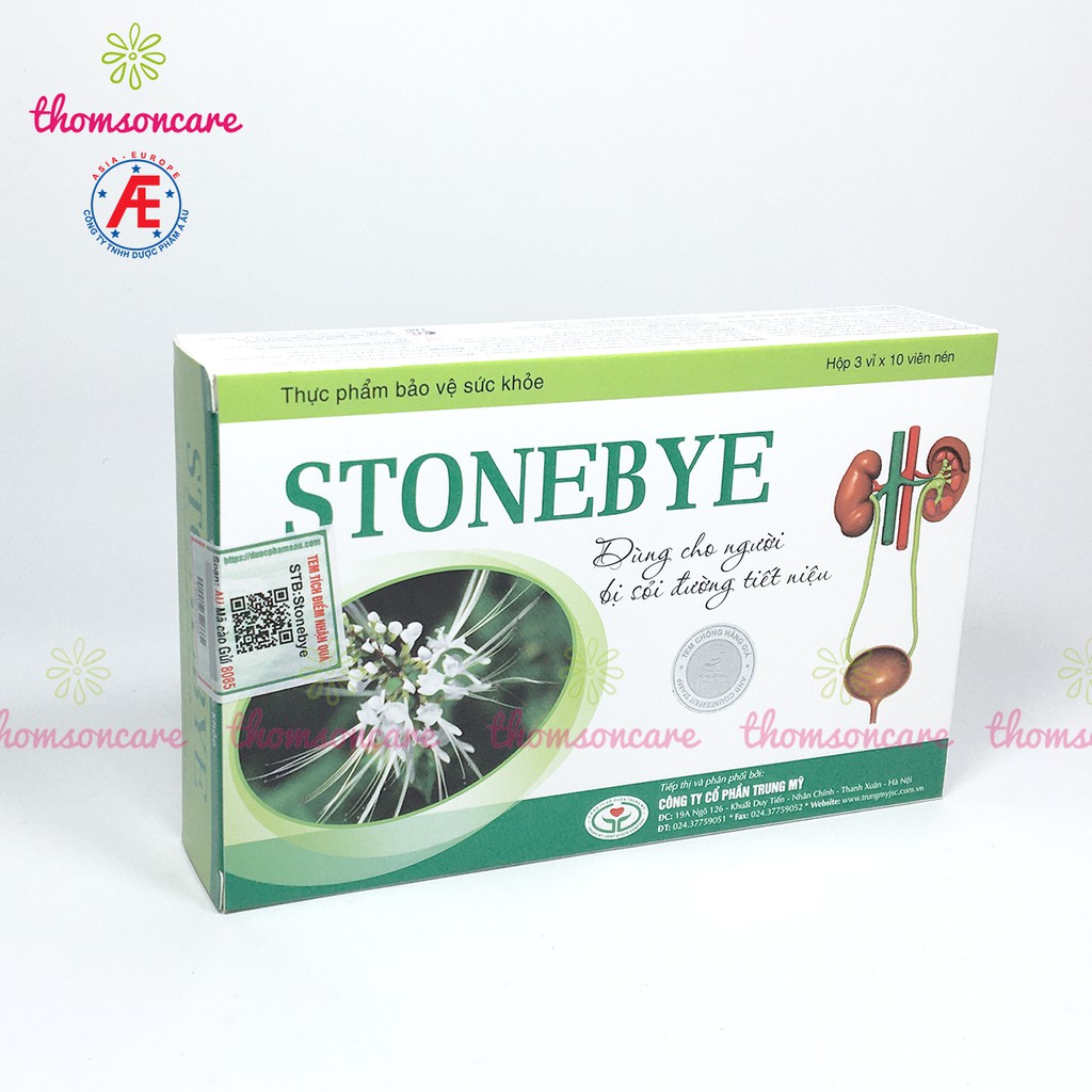 Stonebye - Mua 6 tặng 1 bằng tem tích điểm Hỗ trợ giảm sỏi thận, tiết niệu, bàng quang từ râu ngô, kim tiền thảo