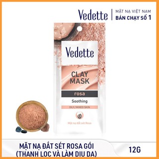 ❤️ mặt nạ đất sét rosa 12g vedette