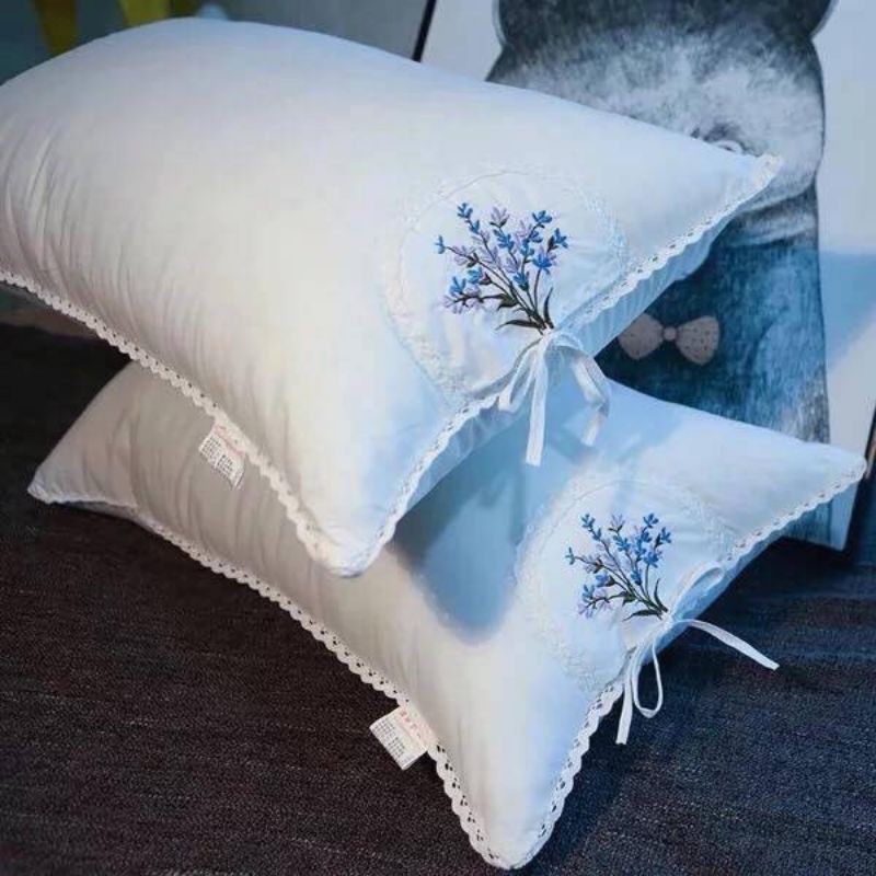 Ruột gối thơm Lavende bedding ruột gối đầu ép hơi cao cấp kháng khuẩn mềm mại kích thước 45x65 cm