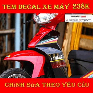 Tem trùm xe sirius đen đỏ, độ team dán phủ decal xe máy spark giá rẻ đẹp