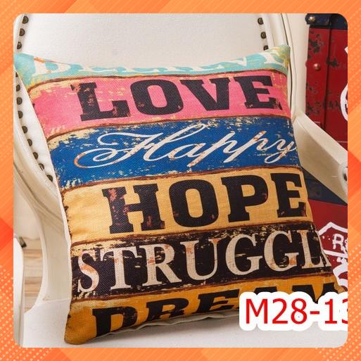 Vỏ gối sofa, tựa lưng, trang trí nhà cửa, văn phòng, cửa hàng M28