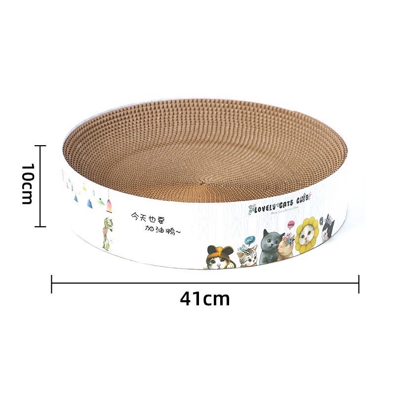 Bàn cào móng hình tròn - Ổ nằm cho mèo + catnip 41x10cm