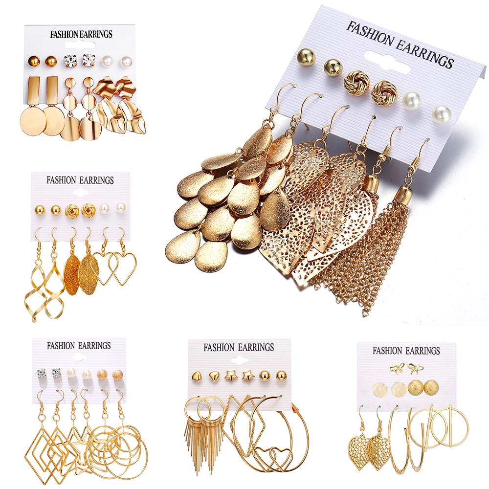 Set khuyên tai thiết kế cổ điển mang phong cách Bohemian thời trang cho nữ