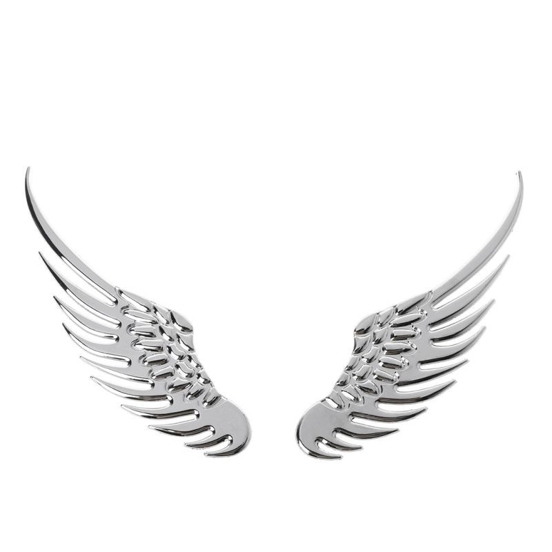 [Mã LIFEAUMAY giảm 10% tối đa 30k đơn 150k] Decal đôi cánh thiên thần 3D trang trí logo xe ôtô, xe hơi