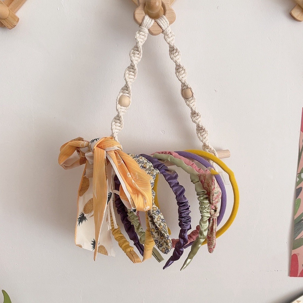 Giá treo phụ kiện kẹp tóc bờm tóc băng đô scrunchies Little Rooms dây móc treo tường hộp đựng decor phòng ngủ bàn học