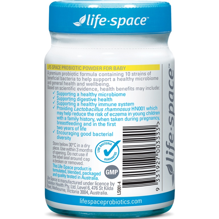 [HÀNG NHẬP KHẨU] - Men Vi Sinh Số 1 Tại Úc Hỗ Trợ Tiêu Hóa Dành Cho Trẻ Em Life-Space Probiotic Powder For Baby 60 Gram