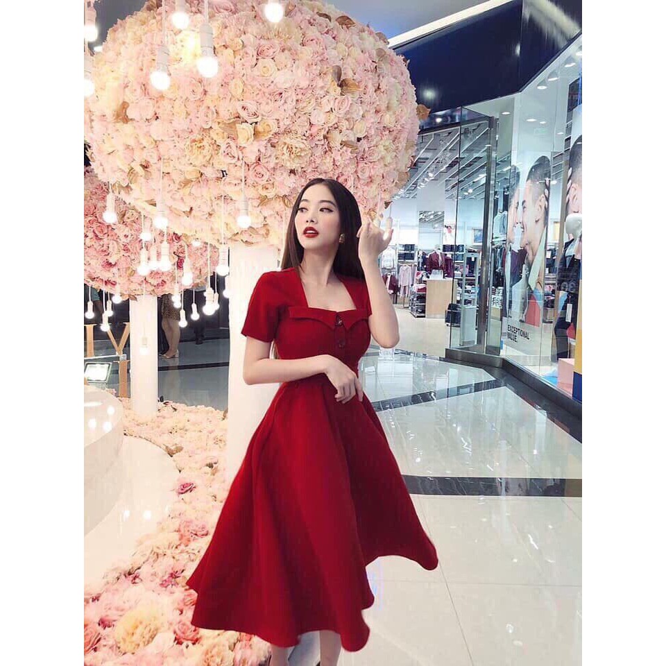 Đầm Maxi Dáng Xòe Chất Kate Lụa Kèm Đai Bel