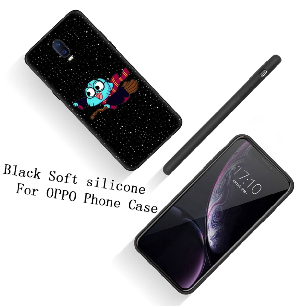 Ốp điện thoại silicone đen Thế giới kỳ diệu của Gumball cho OPPO F9 PRO NEO 9 A3S A5 A37 A5S A59 F3 A83 F5 F7