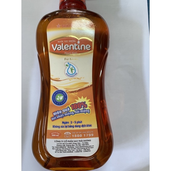 Nước súc miệng Valentine Thái Dương 500ml