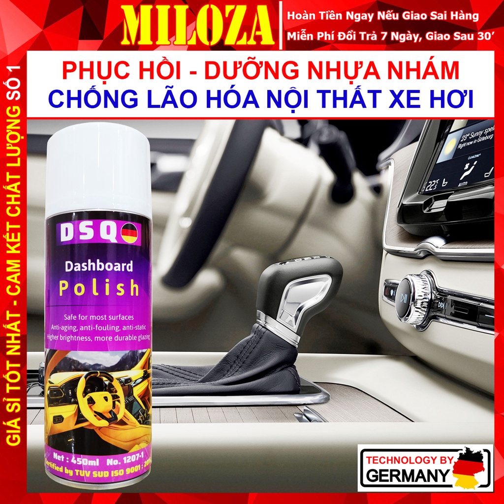 Dưỡng Bóng Nội Thất Ô Tô - Phục Hồi Nhựa Nhám - Dưỡng Nhựa Nhám, Ghế Da Bền Đẹp Lâu, Chống Lão Hóa - Dsq Db Polish