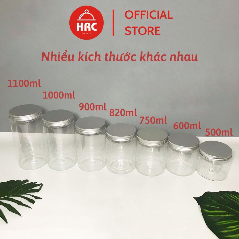 100 Hũ nhựa pet 500ml nắp nhôm đựng đồ khô (GIÁ RẺ) Hũ đựng thực phẩm, ngũ cốc nhiều kích cỡ