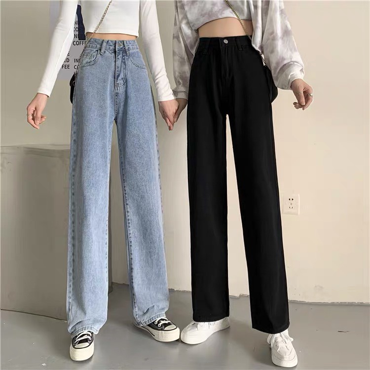 Quần jeans ống rộng, quần jean nữ ông xuông lưng cao, chất Bò cao cấp Baggy suông cá tính style uLzzang