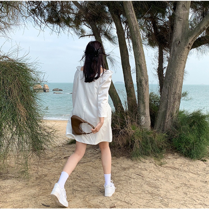 Túi xách IELGY màu trơn phong cách retro đơn giản