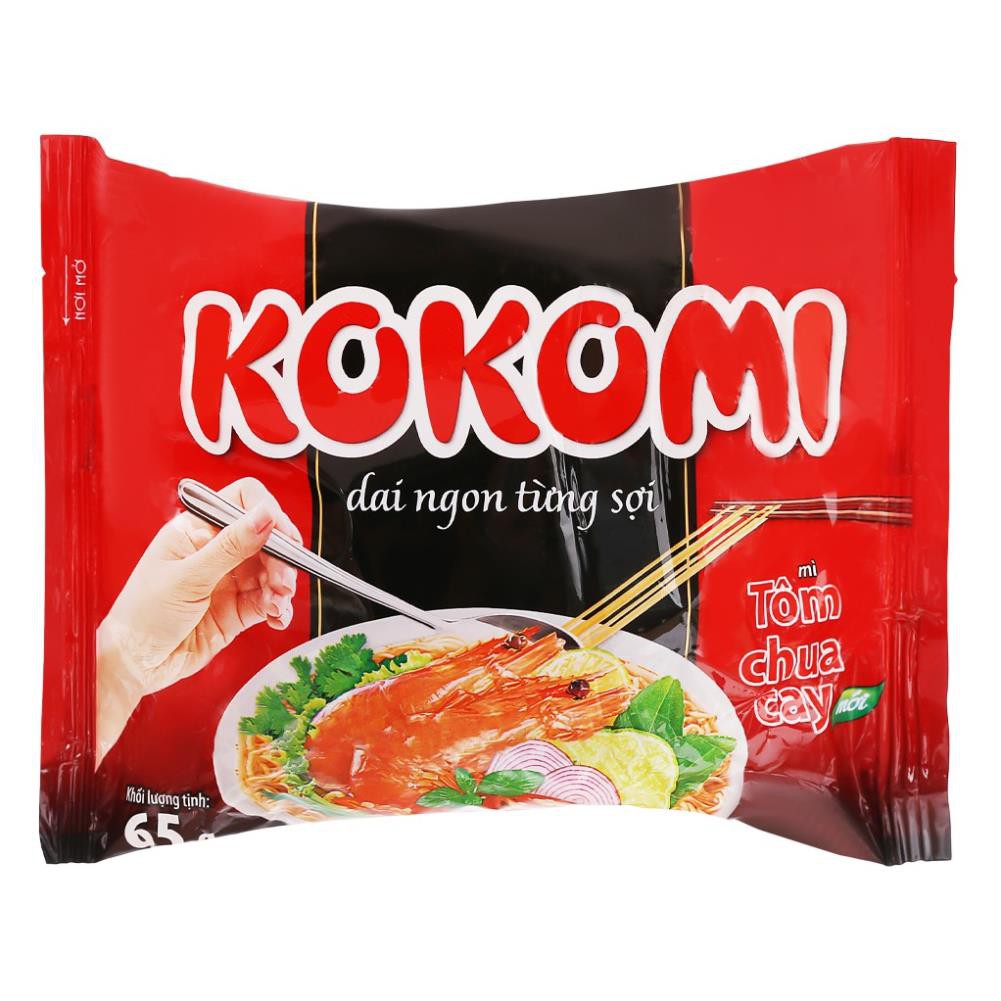 Thùng Mì KOKOMI Tôm Chua Cay 30 gói 65GR