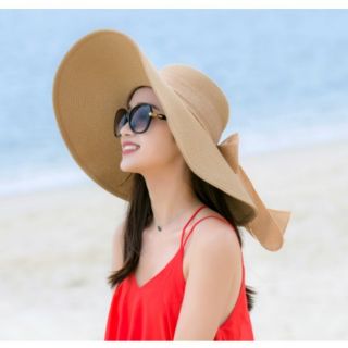 Nón cói rộng vành nơ vải bố siêu xinh