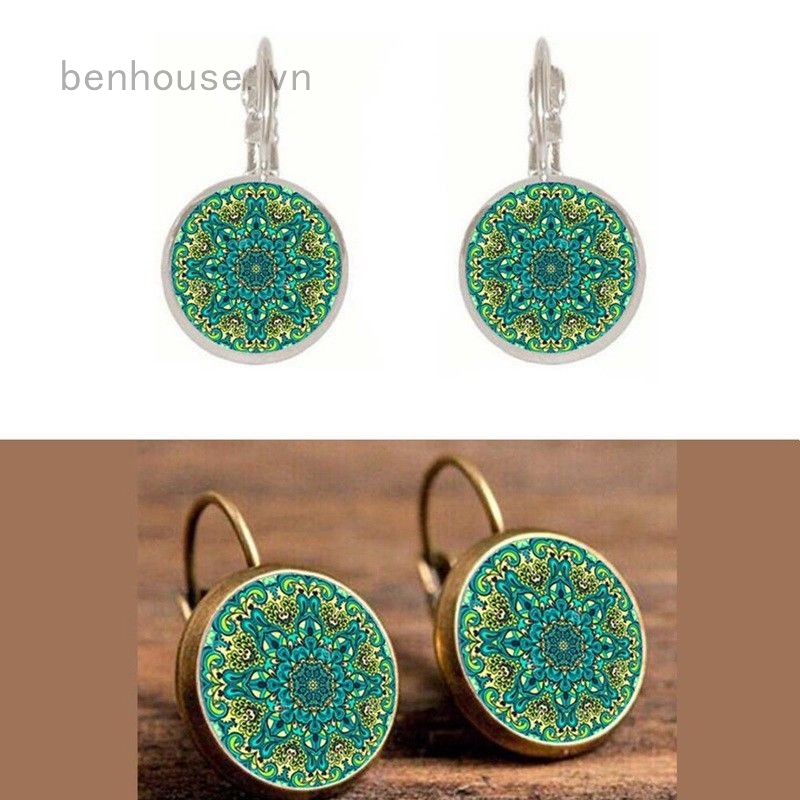 Hoa Tai Mặt Hình Hoa Hướng Dương Phong Cách Hippie Độc Đáo