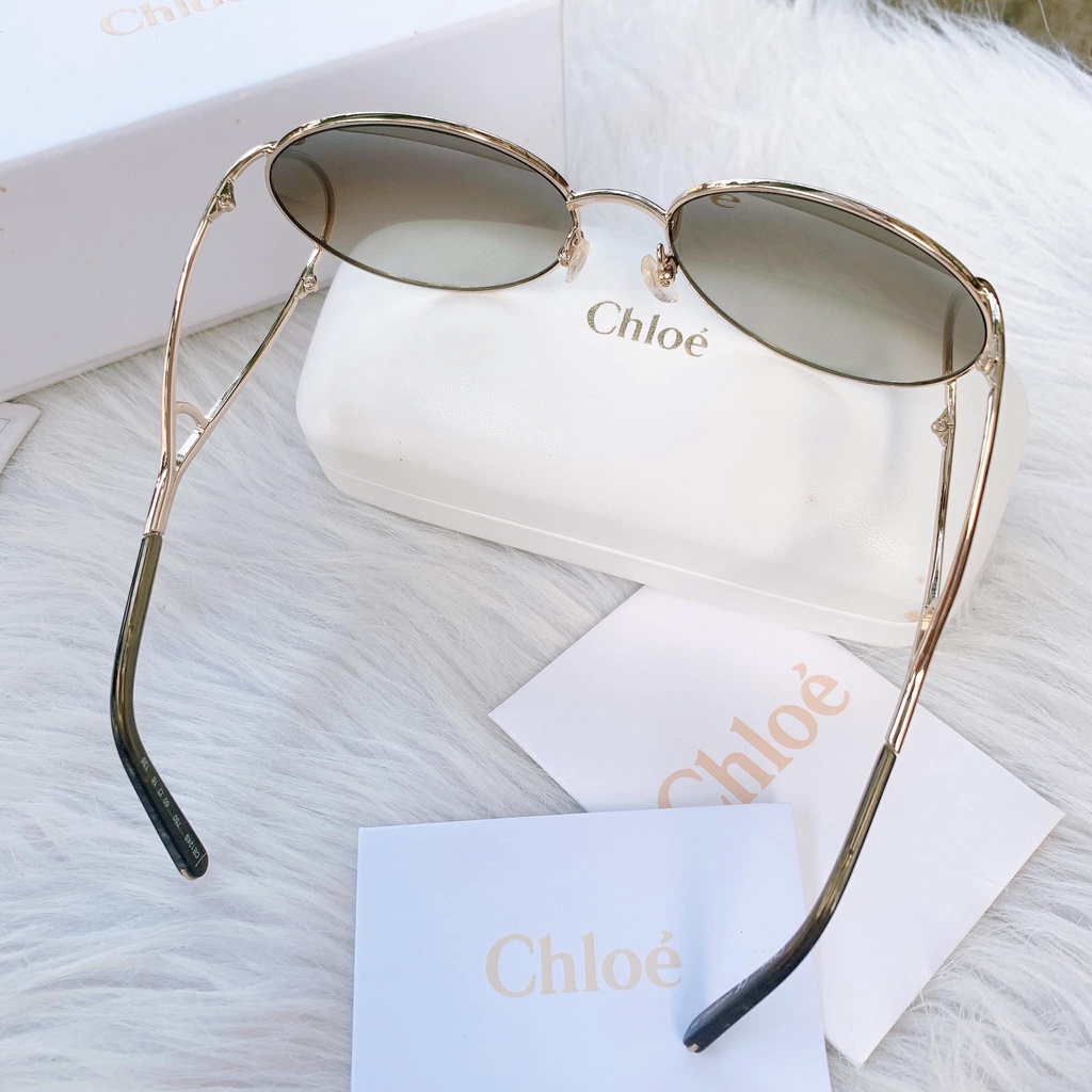 Kính Mát Chloe CE124S 750 60 mắt tròn nâu trà gọng oval