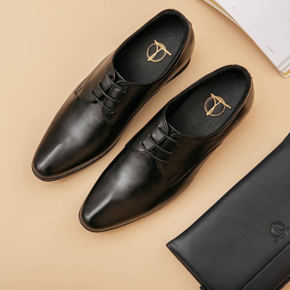 Giày da nam công sở Derby da bò xịn cao cấp, sang trọng hàng hiệu Tâm Anh mã GNTA5502-D