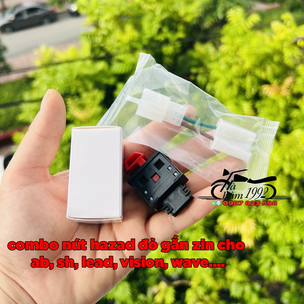 Combo Công Tắc Hazad Gắn SH việt, Wave a, Winner X, Airblade, Vision, Lead Gắn như zin - Tặng Kèm Chớp và Jack Chuyển