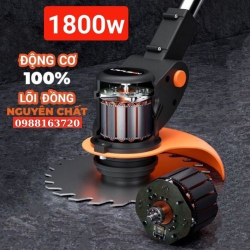 Máy cắt cỏ pin cầm tay, máy cắt cỏ mini dùng pin LAPUSEN 36V pin 10 cell cắt sắc bén nhỏ gọn bảo hành 12 tháng