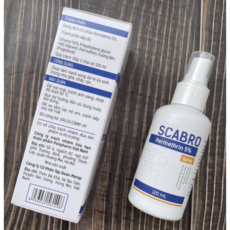 Xịt loại bỏ ký trùng Scabro