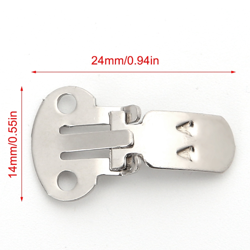 Bộ 10 kẹp bạc thép không gỉ cho phụ kiện trang trí giày DIY