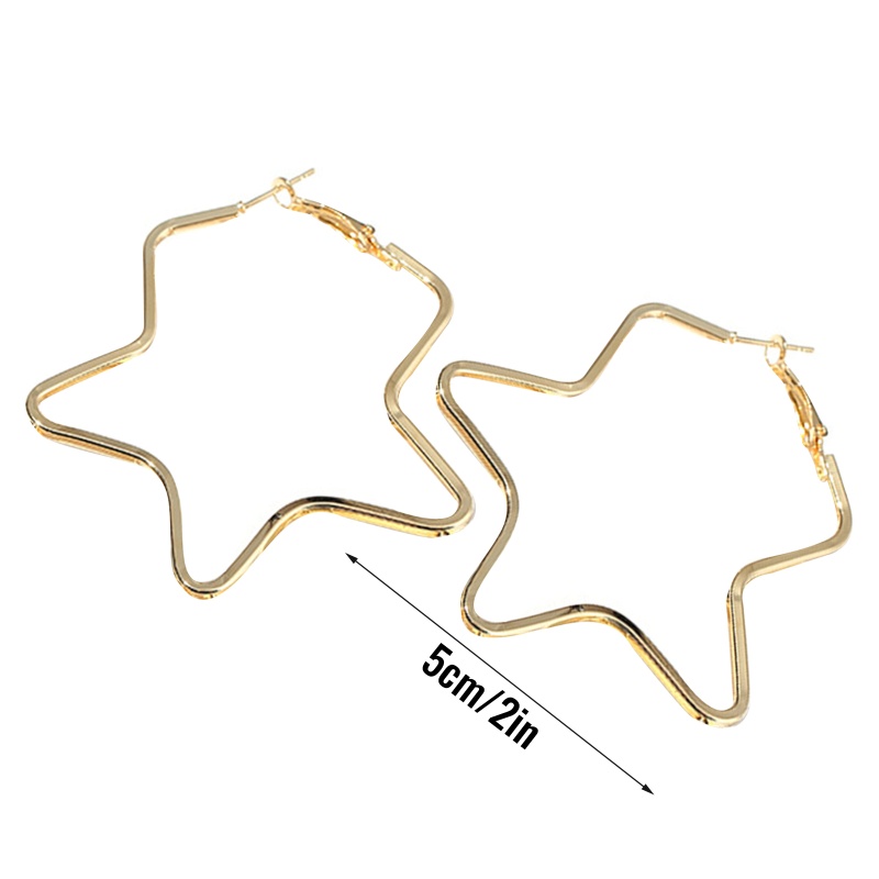 Cặp Bông Tai Trái Tim Ngôi Sao Năm Cánh Thời Trang Nữ