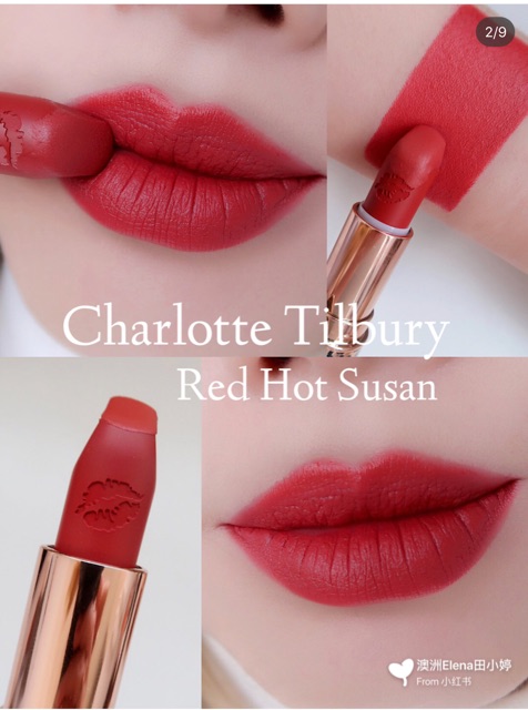 Son Charlotte Tilbury Red Hot Susan, Bond girl, Dangerous liason, Scarlet spell