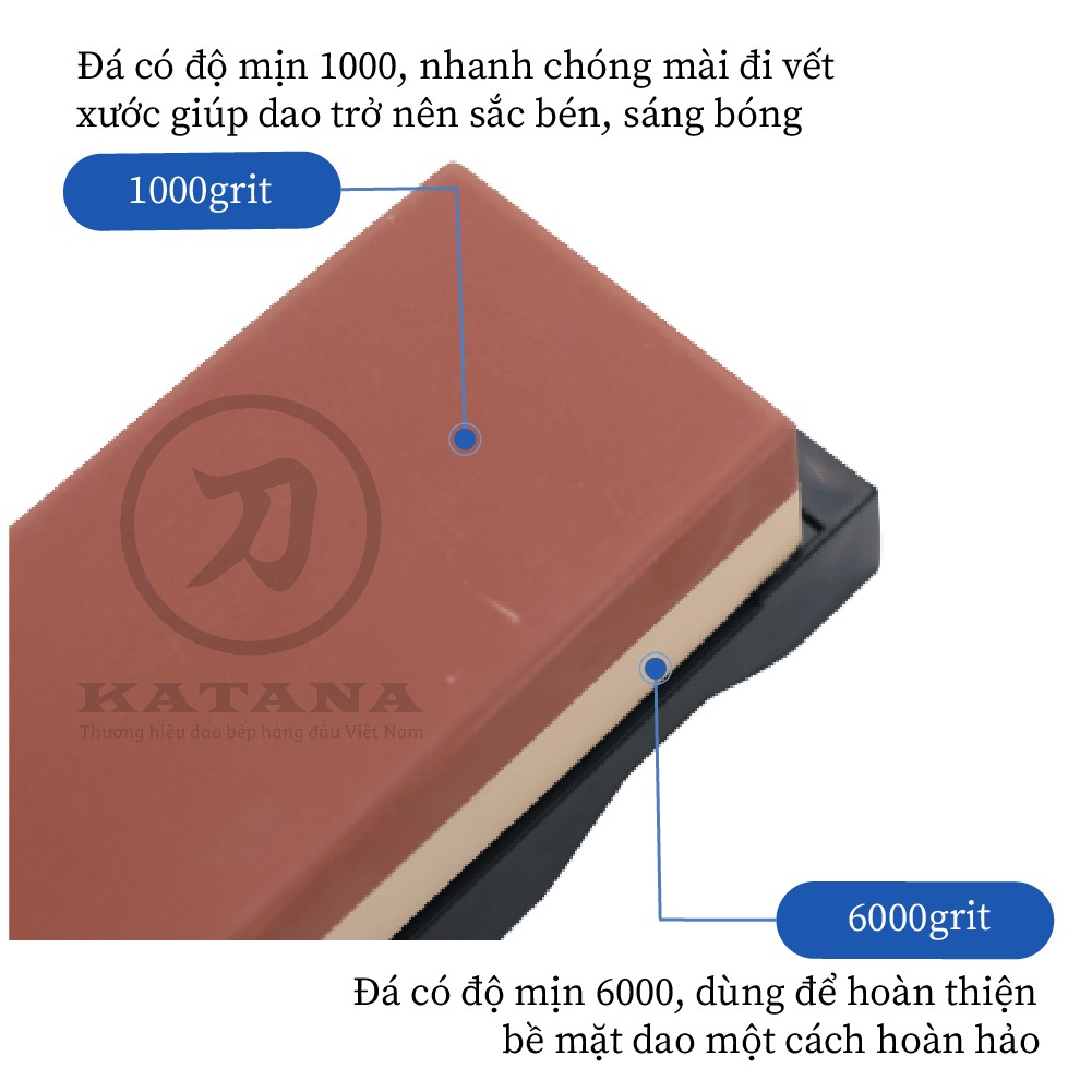 Đá mài dao NANIWA thương hiệu KATANA độ mịn #1000/#6000