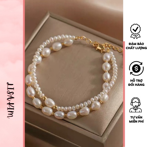 Vòng tay trai 2 hàng phối size 4 + 7 li