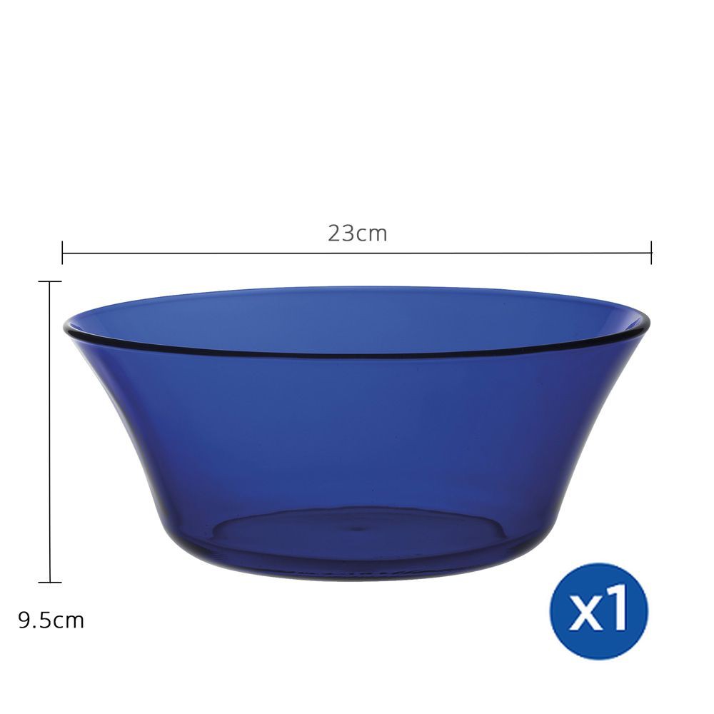 Tô thủy D2008F Duralex - Lys Xanh Saphir 23cm Thủy tinh cường lực cao cấp Pháp