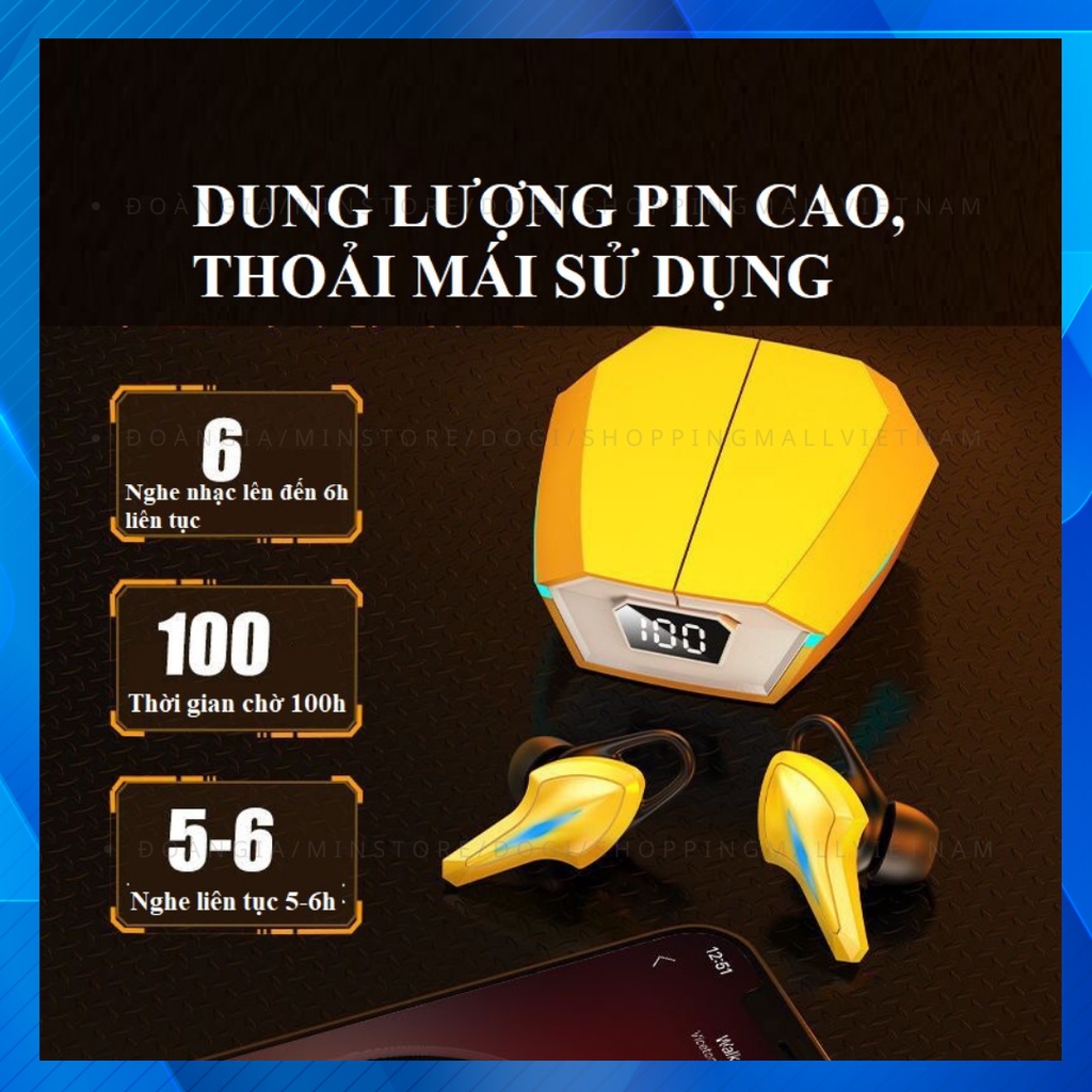 Tai nghe Bluetooth Gaming không dây K12 không dây chuyên PUBG thể thao hot thời trang ( Bản quốc tế, tặng găng gaming)